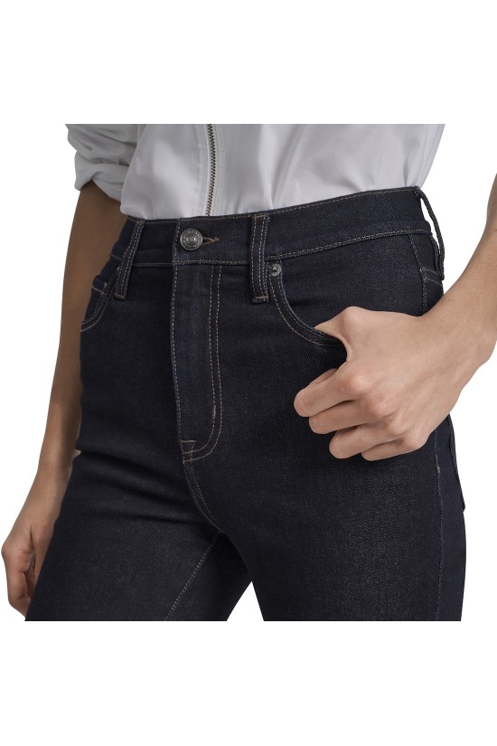 Γυναικείο ψηλόμεσο σκούρο μπλε flare τζιν παντελόνι - DKNY DJ5M4005 NDO