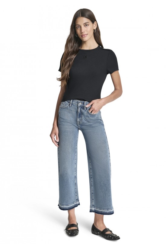 Γυναικείο ίσιο κοντό τζιν παντελόνι - DKNY DJ6C4207