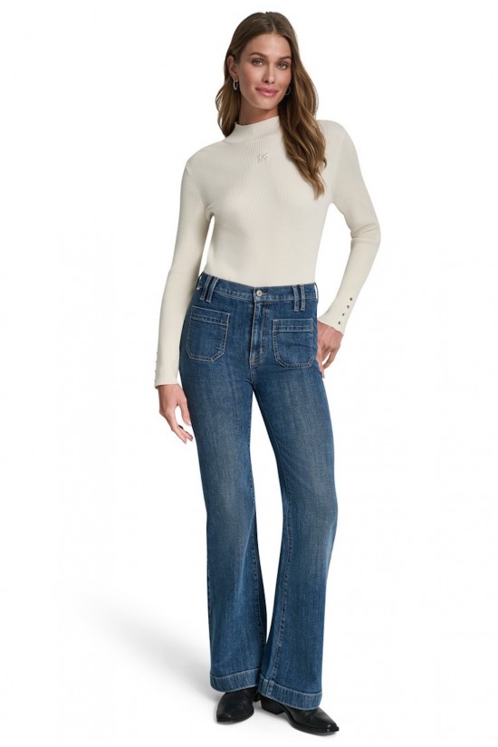 Γυναικείο τζιν παντελόνι relaxed flare - DKNY DJ6G4185
