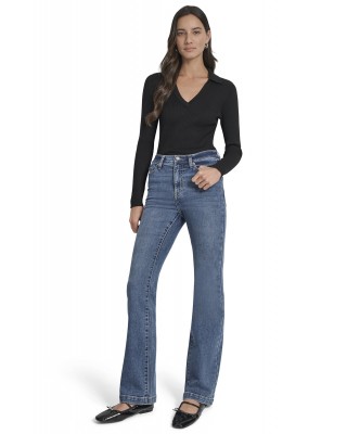 Γυναικείο ψηλόμεσο flare τζιν παντελόνι - DKNY DJ5M4005 F3J