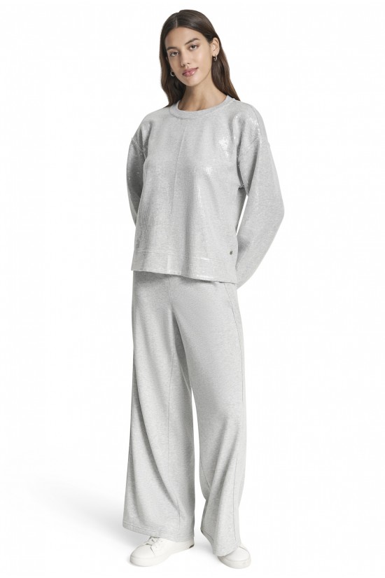 Γυναικείο γκρι φούτερ με παγιέτα - DKNY DJ6T1655