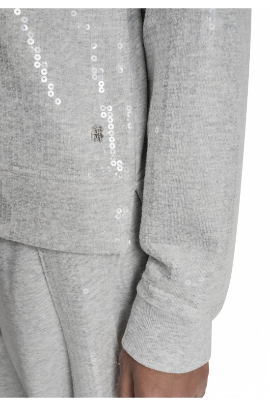 Γυναικείο γκρι φούτερ με παγιέτα - DKNY DJ6T1655