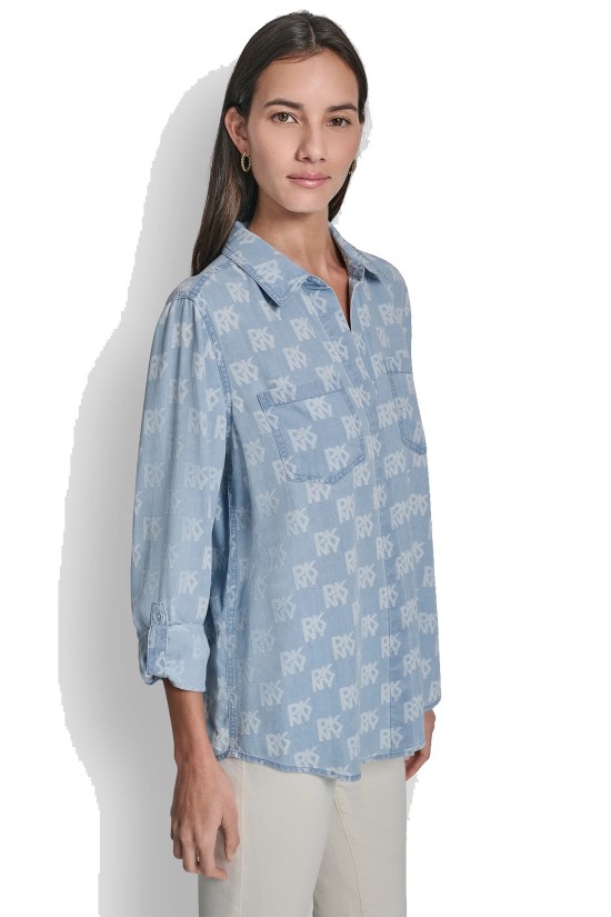 Γυναικείο πουκάμισο με λογότυπο - DKNY DJ4W2017