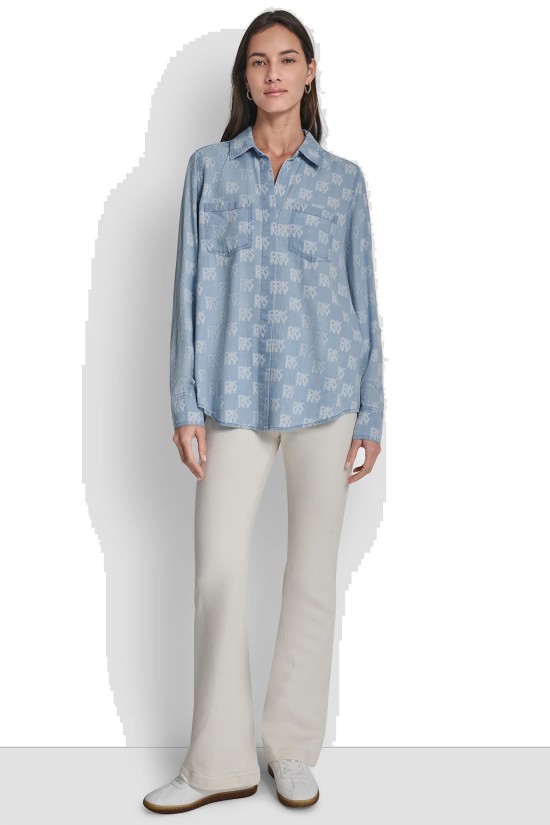 Γυναικείο πουκάμισο με λογότυπο - DKNY DJ4W2017