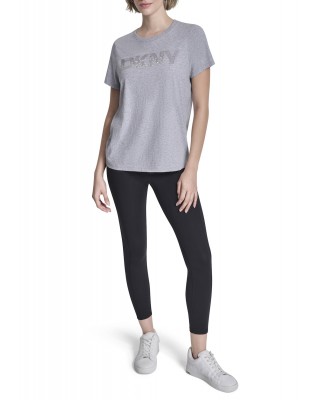 Γυναικεία γκρι κοντομάνικη μπλούζα - DKNY DP6T1557