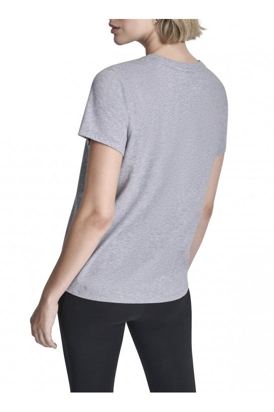 Γυναικεία γκρι κοντομάνικη μπλούζα - DKNY DP6T1557