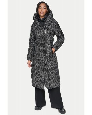 Γυναικείο μακρύ ψαροκόκαλο puffer μπουφάν - DKNY DLEMPV01