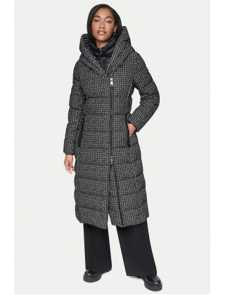 Γυναικείο μακρύ ψαροκόκαλο puffer μπουφάν - DKNY DLEMPV01