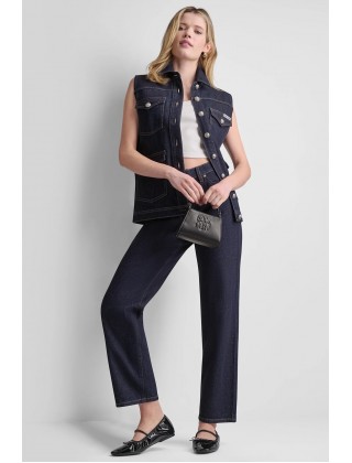 Γυναικείο σκούρο τζιν παντελόνι - DKNY DJ6G4249 O09