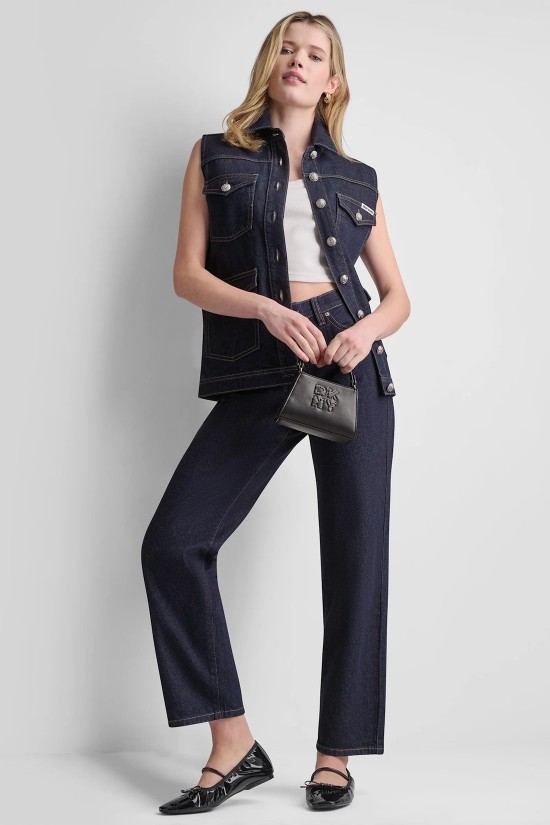 Γυναικείο σκούρο τζιν παντελόνι - DKNY DJ6G4249 O09