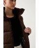 Γυναικείο καφέ αμάνικο μπουφάν - DKNY DP6V3145 Γυναικείο καφέ αμάνικο μπουφάν - DKNY DP6V3145
