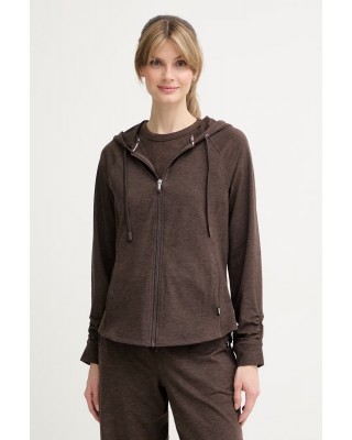 Γυναικεία καφέ ζακέτα με κουκούλα - DKNY DP6J9767