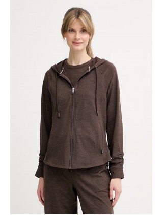 Γυναικεία καφέ ζακέτα με κουκούλα - DKNY DP6J9767