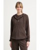 Γυναικεία καφέ ζακέτα με κουκούλα - DKNY DP6J9767 Γυναικεία καφέ ζακέτα με κουκούλα - DKNY DP6J9767