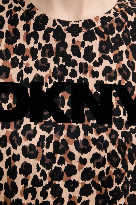 Γυναικεία λεοπάρ κοντομάνικη μπλούζα - DKNY DP6Τ1756 Γυναικεία λεοπάρ κοντομάνικη μπλούζα - DKNY DP6Τ1756