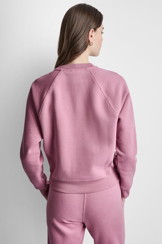 Γυναικείο ροζ φούτερ με λογότυπο - DKNY DP6T1755 Γυναικείο ροζ φούτερ με λογότυπο - DKNY DP6T1755
