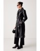 Γυναικείo μαύρο eco leather παλτό - DKNY DLEMPZ34
