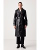 Γυναικείo μαύρο eco leather παλτό - DKNY DLEMPZ34