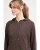 Γυναικεία καφέ ζακέτα με κουκούλα - DKNY DP6J9767 Γυναικεία καφέ ζακέτα με κουκούλα - DKNY DP6J9767