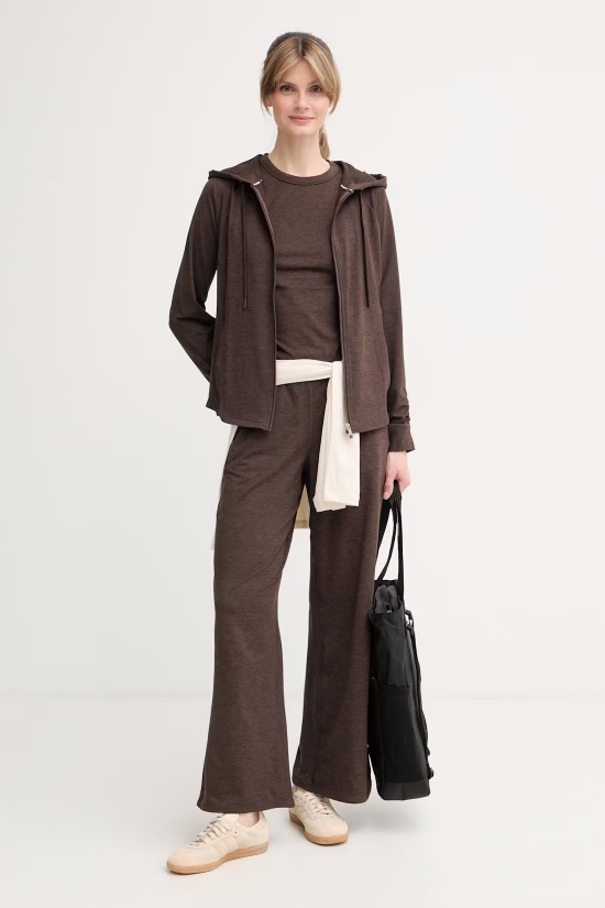 Γυναικεία καφέ ζακέτα με κουκούλα - DKNY DP6J9767 Γυναικεία καφέ ζακέτα με κουκούλα - DKNY DP6J9767