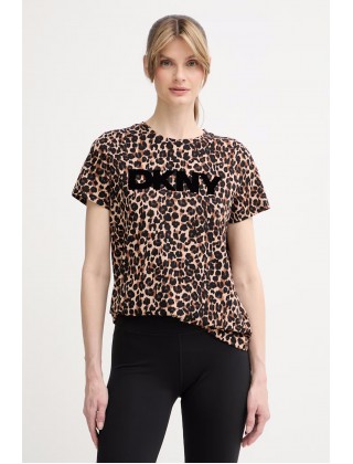Γυναικεία λεοπάρ κοντομάνικη μπλούζα - DKNY DP6Τ1756