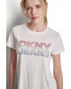 Γυναικεία λευκή κοντομάνικη μπλούζα - DKNY DJ6T1801 Γυναικεία λευκή κοντομάνικη μπλούζα - DKNY DJ6T1801