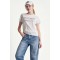 Γυναικεία λευκή κοντομάνικη μπλούζα - DKNY DJ6T1801