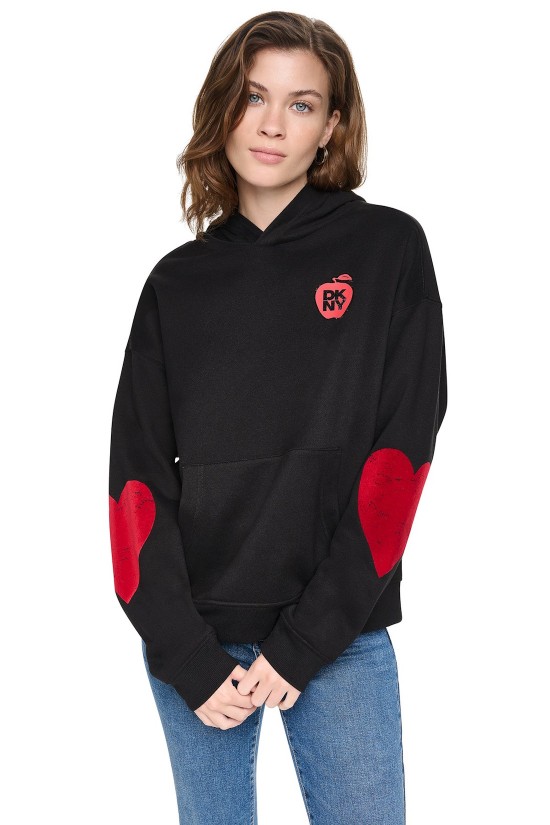 Γυναικείο μαύρο oversized φούτερ - DKNY Big Apple DJ6T1862