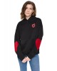 Γυναικείο μαύρο oversized φούτερ - DKNY Big Apple DJ6T1862