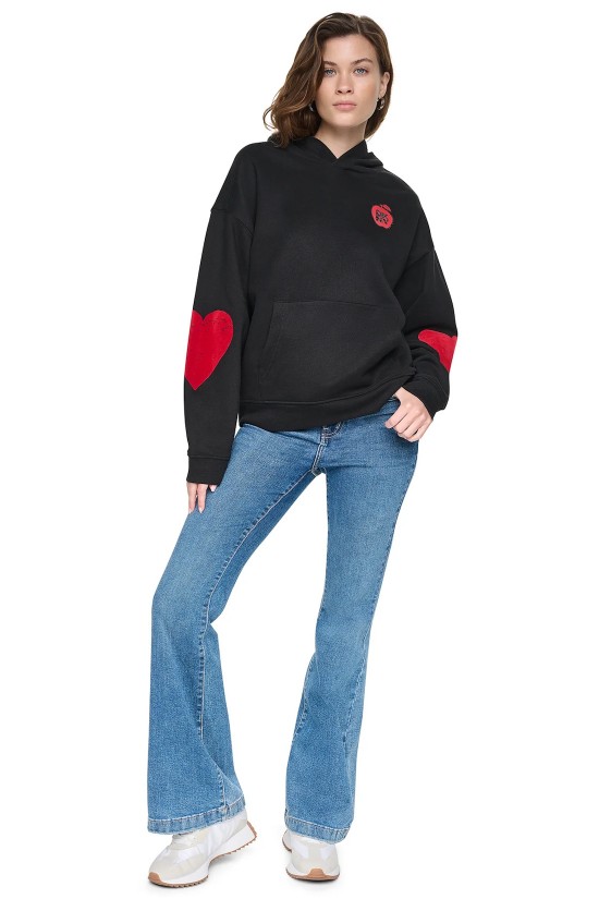 Γυναικείο μαύρο oversized φούτερ - DKNY Big Apple DJ6T1862