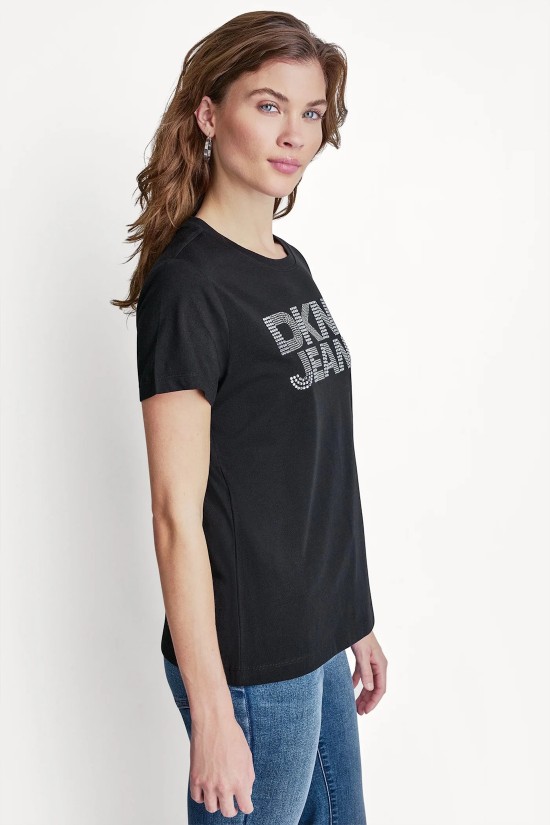 Γυναικεία μαύρη κοντομάνικη μπλούζα - DKNY DJ6T1792 Γυναικεία μαύρη κοντομάνικη μπλούζα - DKNY DJ6T1792