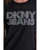 Γυναικεία μαύρη κοντομάνικη μπλούζα - DKNY DJ6T1792 Γυναικεία μαύρη κοντομάνικη μπλούζα - DKNY DJ6T1792