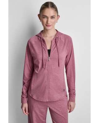 Γυναικεία ροζ ζακέτα με κουκούλα - DKNY DP6J9767