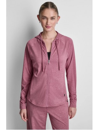 Γυναικεία ροζ ζακέτα με κουκούλα - DKNY DP6J9767