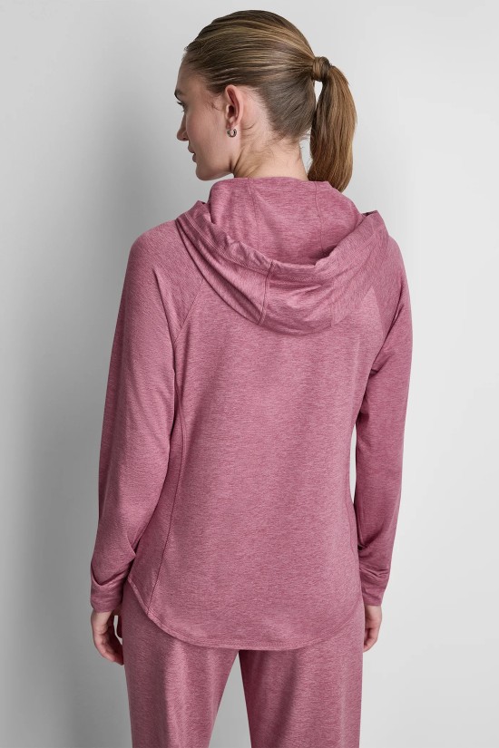 Γυναικεία ροζ ζακέτα με κουκούλα - DKNY DP6J9767