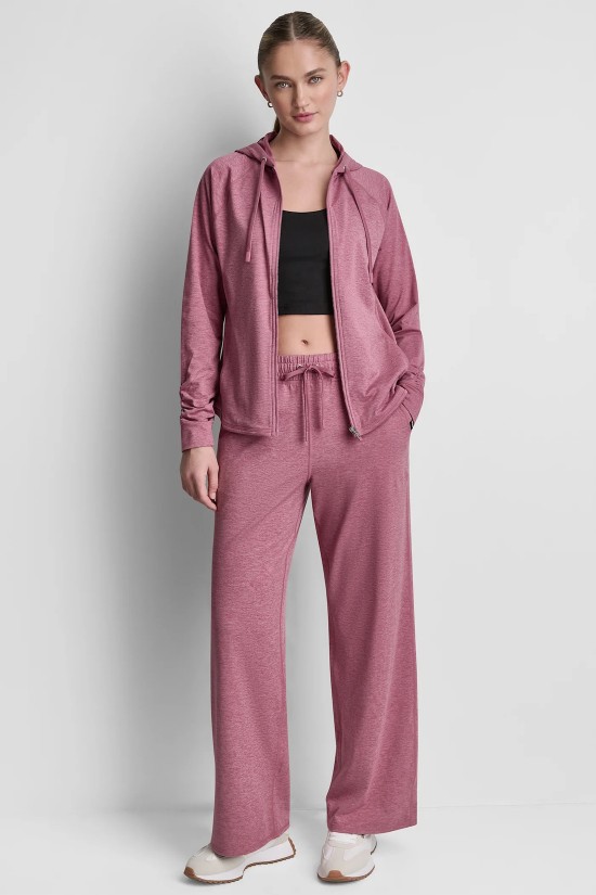 Γυναικεία ροζ ζακέτα με κουκούλα - DKNY DP6J9767
