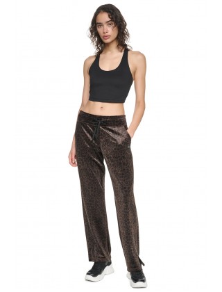 Γυναικείο βελουτέ πανταλόνι φόρμας animal print - DKNY DP6P3985