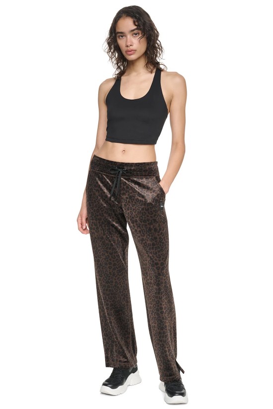 Γυναικείο βελουτέ πανταλόνι φόρμας animal print - DKNY DP6P3985 Γυναικείο βελουτέ πανταλόνι φόρμας animal print - DKNY DP6P3985