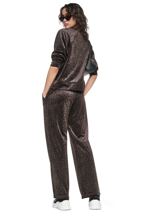 Γυναικείο βελουτέ πανταλόνι φόρμας animal print - DKNY DP6P3985 Γυναικείο βελουτέ πανταλόνι φόρμας animal print - DKNY DP6P3985