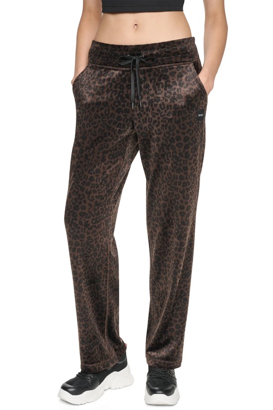 Γυναικείο βελουτέ πανταλόνι φόρμας animal print - DKNY DP6P3985 Γυναικείο βελουτέ πανταλόνι φόρμας animal print - DKNY DP6P3985