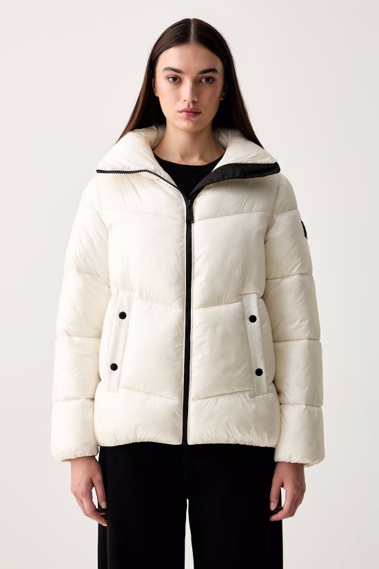 Γυναικείο εκρού καπιτονέ μπουφάν - DKNY DP6J9623 Γυναικείο εκρού καπιτονέ μπουφάν - DKNY DP6J9623