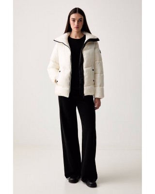 Γυναικείο εκρού καπιτονέ μπουφάν - DKNY DP6J9623