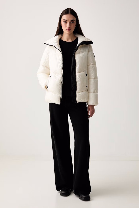 Γυναικείο εκρού καπιτονέ μπουφάν - DKNY DP6J9623 Γυναικείο εκρού καπιτονέ μπουφάν - DKNY DP6J9623