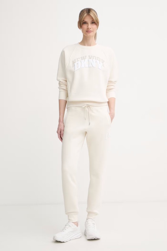 Γυναικείο εκρού παντελόνι φόρμας - DKNY DP6P3896