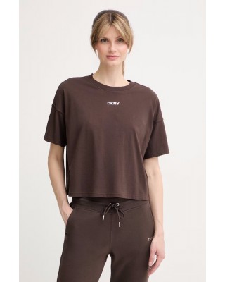 Γυναικείο καφέ cropped top - DKNY DP6T1662 Γυναικείο καφέ cropped top - DKNY DP6T1662