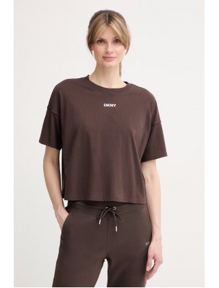Γυναικείο καφέ cropped top - DKNY DP6T1662