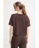 Γυναικείο καφέ cropped top - DKNY DP6T1662 Γυναικείο καφέ cropped top - DKNY DP6T1662