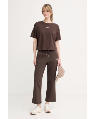 Γυναικείο καφέ cropped top - DKNY DP6T1662