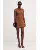 Γυναικείο μίνι καφέ σουέτ φόρεμα - DKNY DJ6D9265 Γυναικείο μίνι καφέ σουέτ φόρεμα - DKNY DJ6D9265
