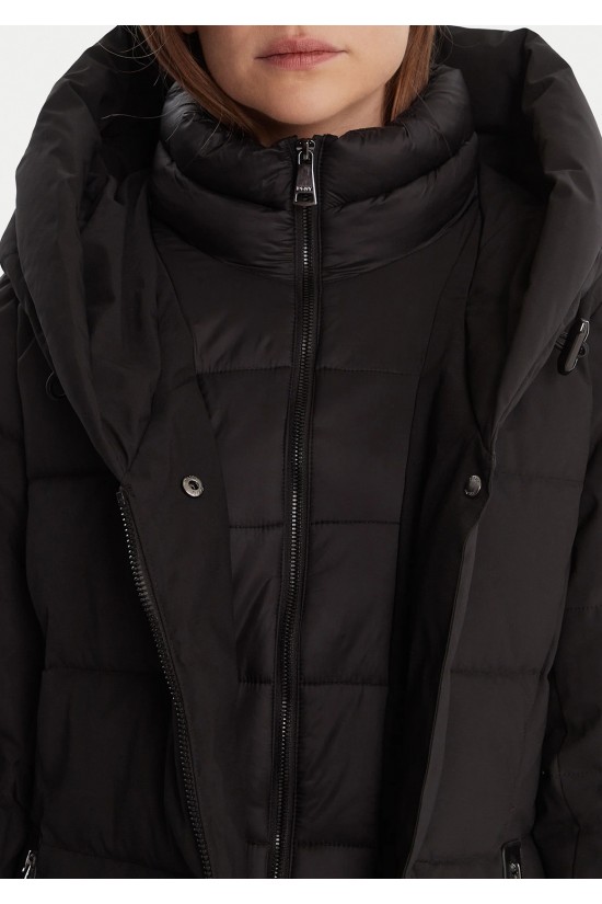 Γυναικείο μακρύ μαύρο puffer μπουφάν - DKNY Black DLEMPV01 Γυναικείο μακρύ μαύρο puffer μπουφάν - DKNY Black DLEMPV01